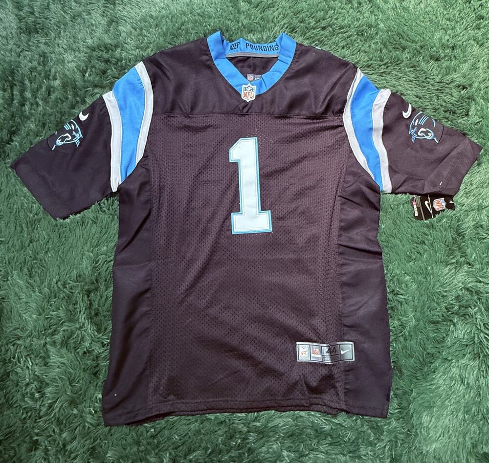 Nike Carolina Panthers Cam Newton  NFL Football Jersey Men's Size 44 Black